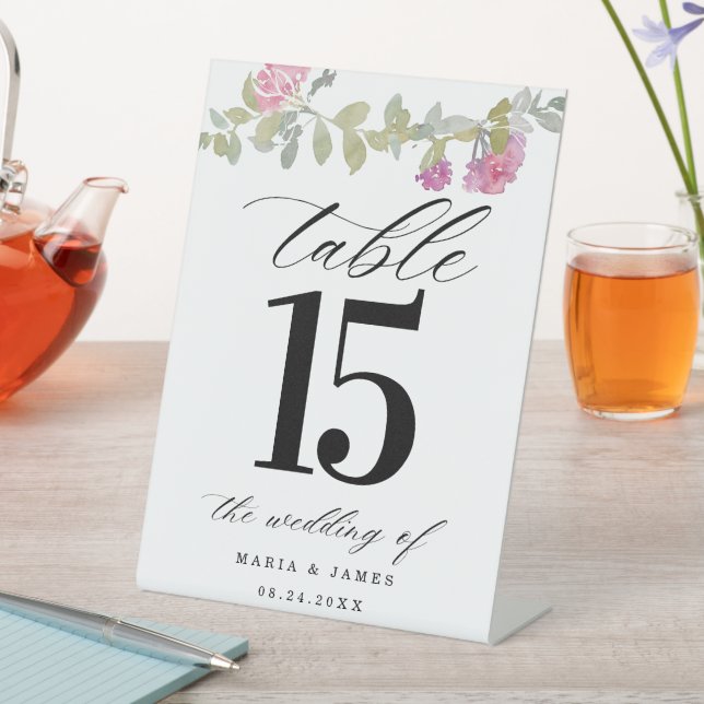 Summer Garden Tischnummer Sockelschild (In Situ)