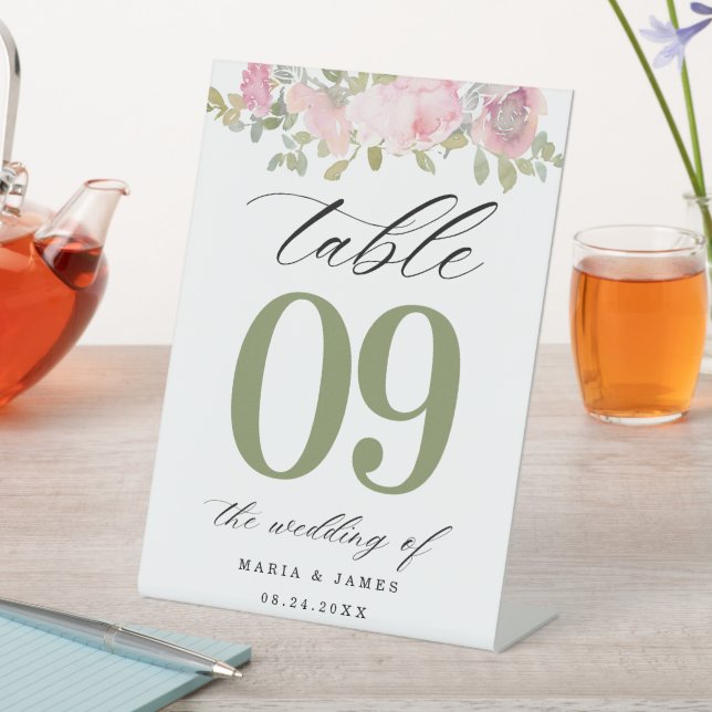 Summer Garden Tischnummer Sockelschild (In Situ)