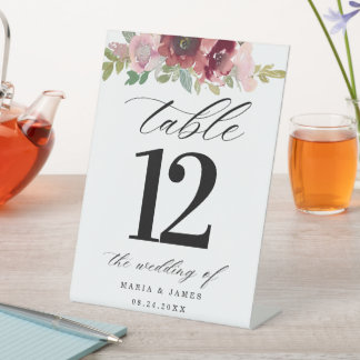 Summer Garden Tischnummer Sockelschild