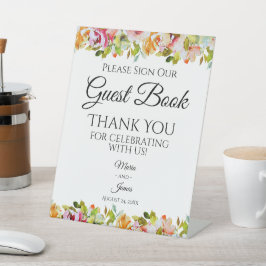 Summer Garden Watercolor Blumengast Sockelschild