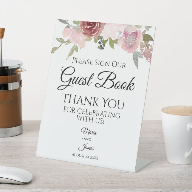 Summer Garden Watercolor Blumengast Sockelschild (In SItu)