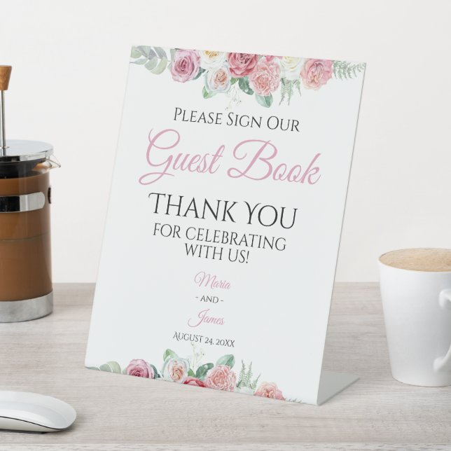 Summer Garden Watercolor Blumengast Sockelschild (In SItu)