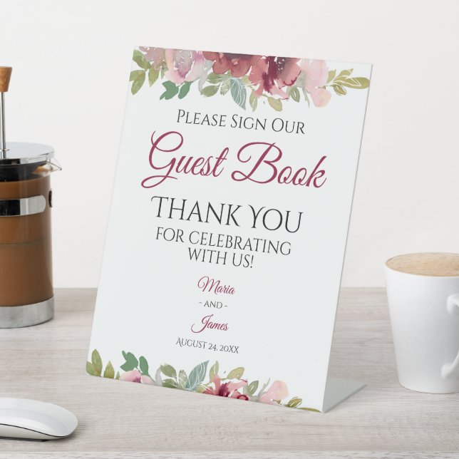 Summer Garden Watercolor Blumengast Sockelschild (In SItu)