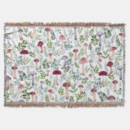 Summer Garden Watercolor Pilze Decke