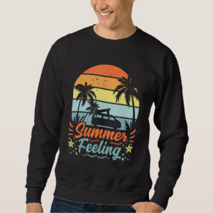 Summer Gefühl Caravan Camper Tropischer Sonnenunte Sweatshirt