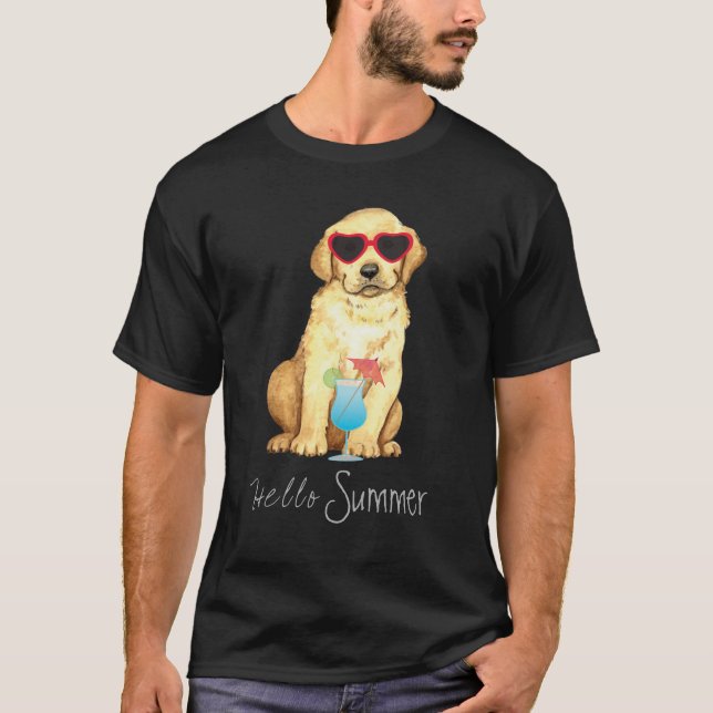 Summer Gelbe Labrador T - Shirt (Vorderseite)