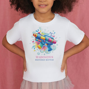 Summer Girl Birthday Water Gun Battle T-Shirt