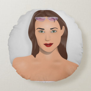 SUMMER GIRL RUNDES KISSEN