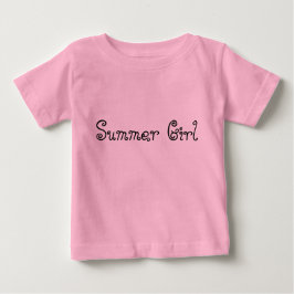Summer Girl Typografy Baby Tutu Bodysuit Pink T-shirt