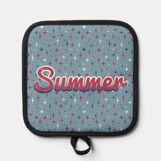 Summer Glitzern Topflappen (Vorderseite)