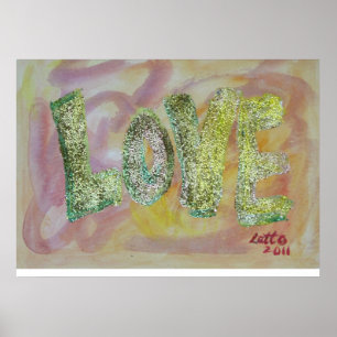 Summer Glow Liebe Art Word Malerposter drucken Poster