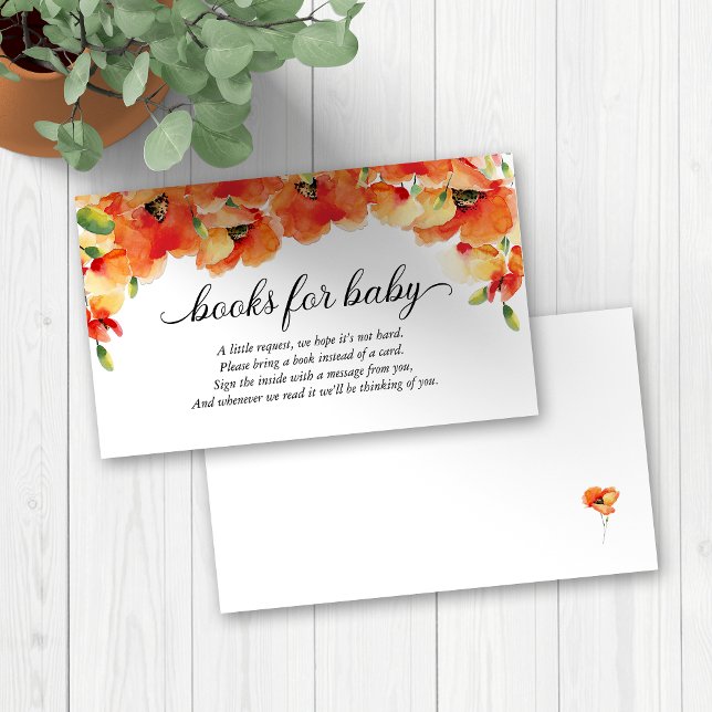 Summer Golden Poppy Books for Baby Shooter Begleitkarte (Golden Poppy Books for Baby Shower Inserts)