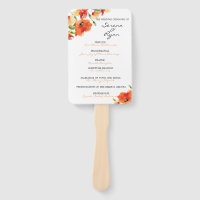 Summer Golden Poppy Hochzeitsprogramm Fan Combo