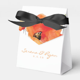 Summer Golden Poppy Wedding Geschenkschachtel