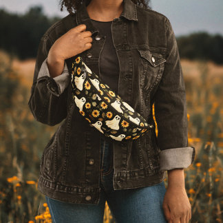 Summer Goth Geister und Sonnenblumen Spooky Bauchtasche