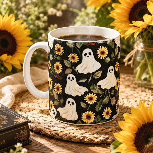 Summer Goth Geister und Sonnenblumen Spooky Kaffeetasse