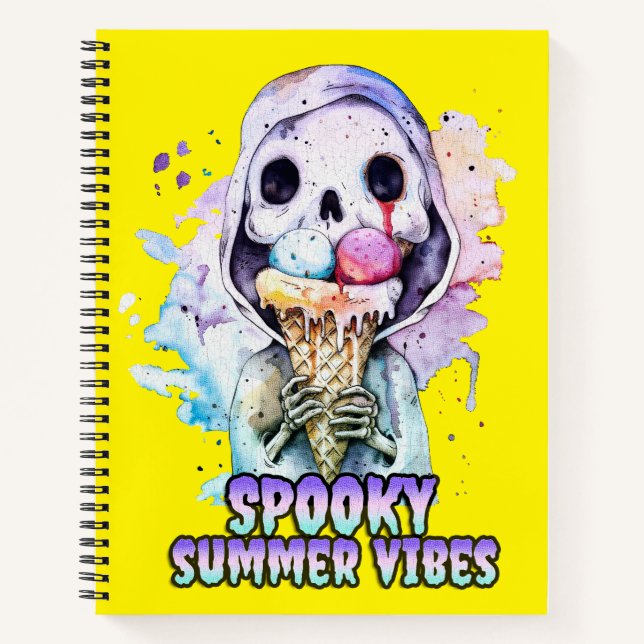 Summer Goth Spooky Summer Vibes Notizbuch (Vorderseite)