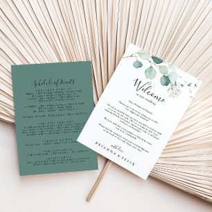 Summer Green Eucalyptus Wedding Willkommensbrief