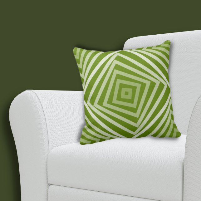 Summer Green Spiral Box Muster Kissen (Summer Green Spiral Box Pattern Throw Pillow)