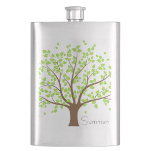 Summer Green Tree Flachmann