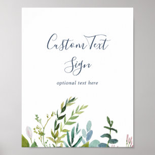 Summer Greenerity Custom Text Sign Poster