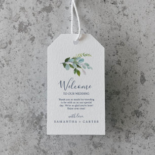 Summer Greenerity Wedding Willkommen Geschenkanhänger