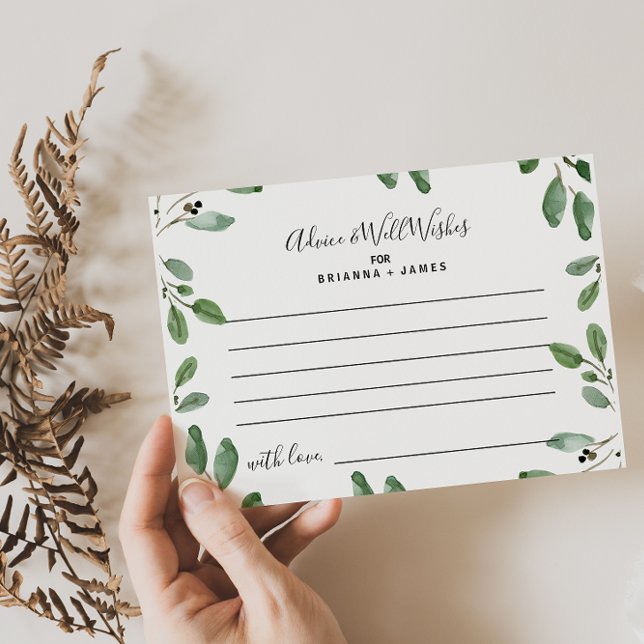 Summer Greenery Advice and Well Wishings Card Postkarte (Von Creator hochgeladen)