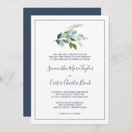 Summer Greenery Formal Wedding Einladung