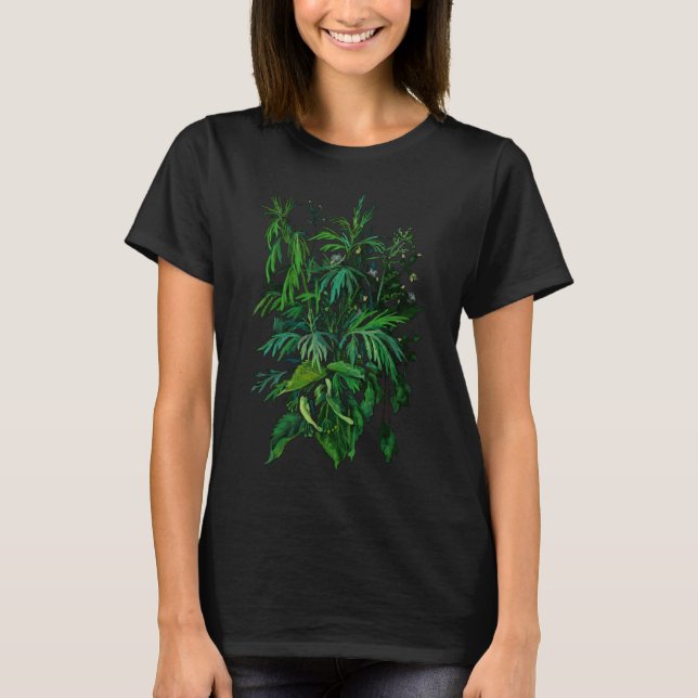 Summer Greenery Pflanze Kräuter Wildblumen Grüne K T-Shirt (Vorderseite)