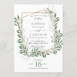 Summer Greenery rustikalen Rahmen, Einladung