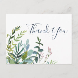 Summer Greenery Vielen Dank Postcard Postkarte