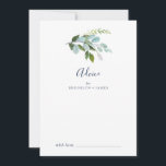 Summer Greenery Wedding<br><div class="desc">Die Hochzeitsratenkarte im Grünen ist ideal für eine elegante Hochzeit im Sommer und kann für jede Veranstaltung verwendet werden. Das botanische Design besticht durch eine üppige Anordnung von gemalten Aquarelleukalyptusfarben, Grünpflanzen und grünen Blätter mit subtilen Blumenzwiebeln in Rosa. Diese Ratschläge können als Gästebuchalternative für Hochzeitsempfang, Brautparty, Babydusche oder Abschlussfeier verwendet...</div>