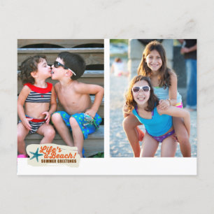 Summer Greetings Beach Postkarte