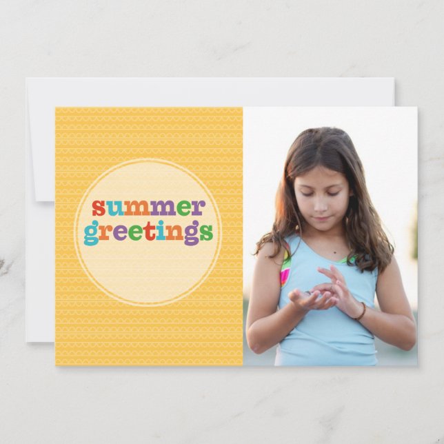 Summer Greetings Sunshine Flat Karte (Vorderseite)