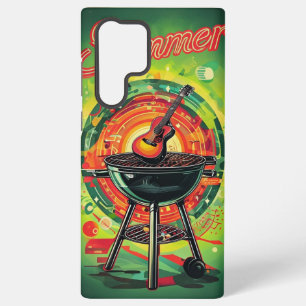 Summer Grill Gitarre Retro Vintag Art Design Samsung Galaxy Hülle