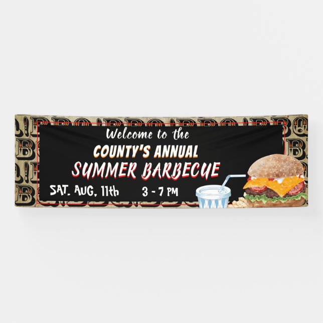 Summer GRILLEN Cookout Banner (Horizontal)
