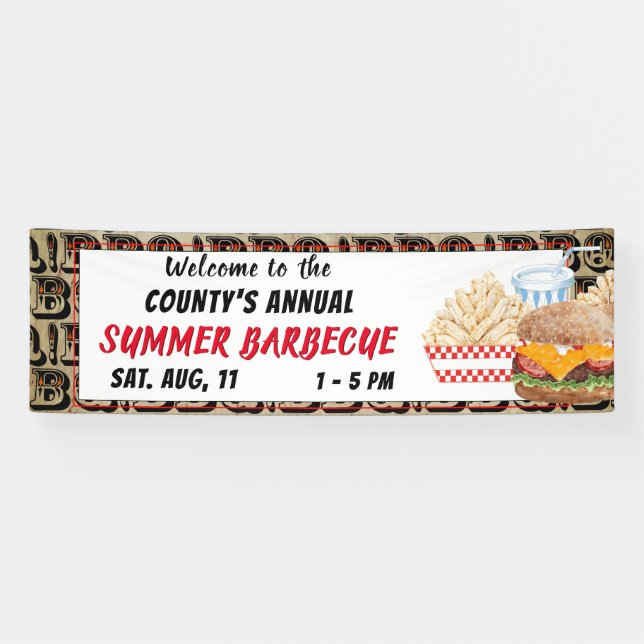 Summer GRILLEN Cookout Banner (Horizontal)