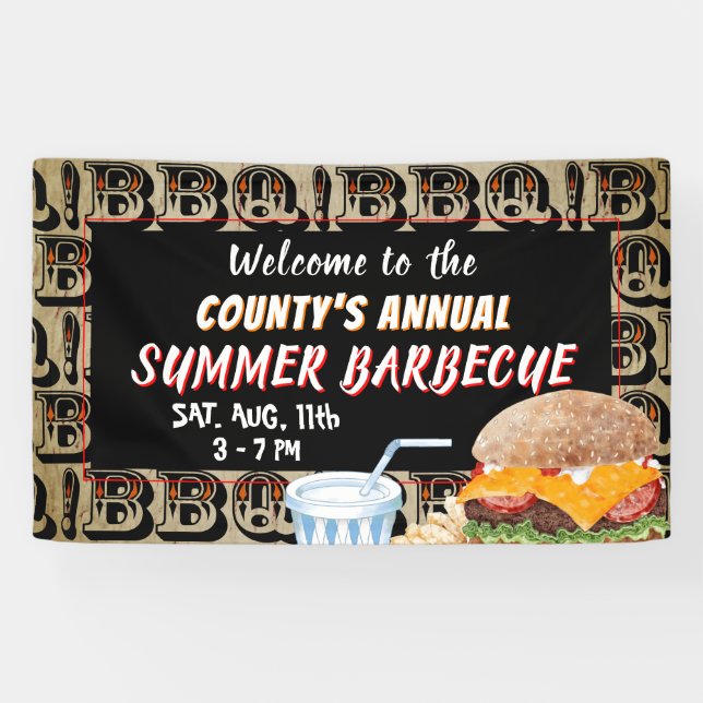 Summer GRILLEN Cookout Banner (Horizontal)