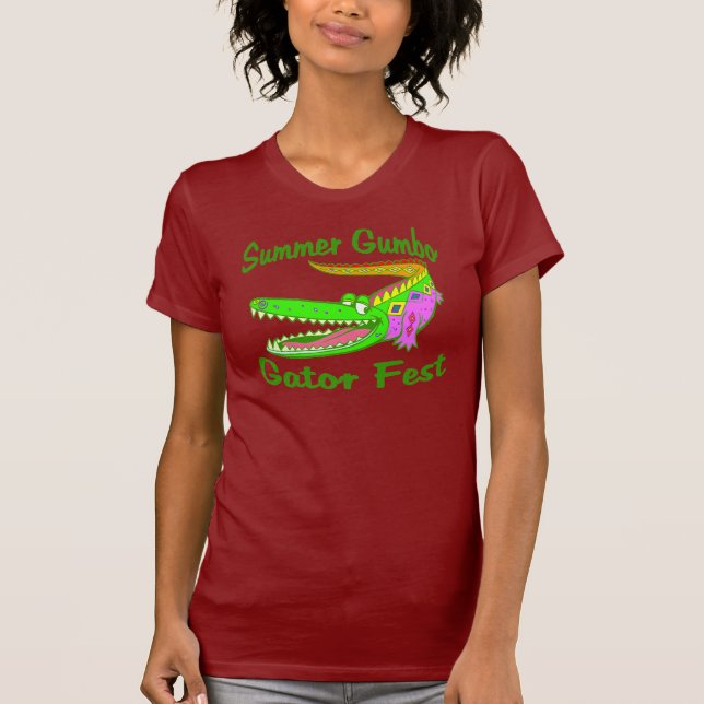 Summer Gumbo Gator Fest T-Shirt (Vorderseite)