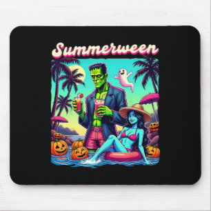 Summer Halloween Zombie Frankenstein Boo Ghost Mousepad