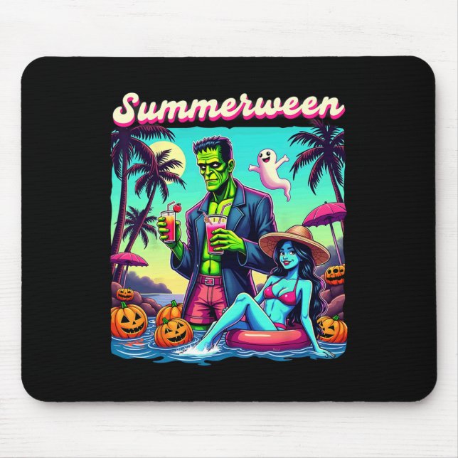 Summer Halloween Zombie Frankenstein Boo Ghost Mousepad (Vorne)