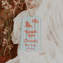 Summer Hand Drawing Orange Baby On Board Baby Dusc Geschenkanhänger