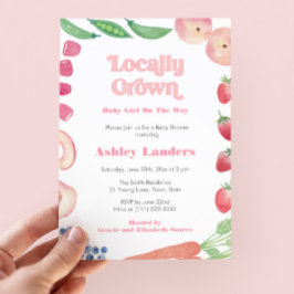 Summer Harvest Bauern Market Girl Baby Dusche Einladung