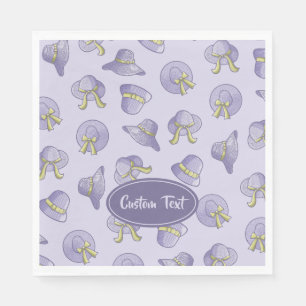 Summer Hats Lilac Serviette