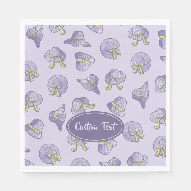 Summer Hats Lilac Serviette (Vorderseite)