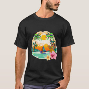 Summer Hawaiian Hula Dancer Frauen Hawaii Urlaub T-Shirt