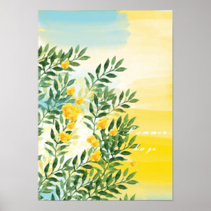 Summer Haze Aquarellposter Poster