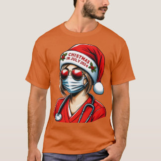 Summer Healer Nurses Tropical Christmas 2024 T-Shi T-Shirt