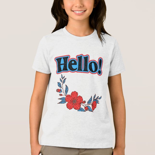 Summer Hello Women's Blume Tri-Blend Shirt (Vorderseite)
