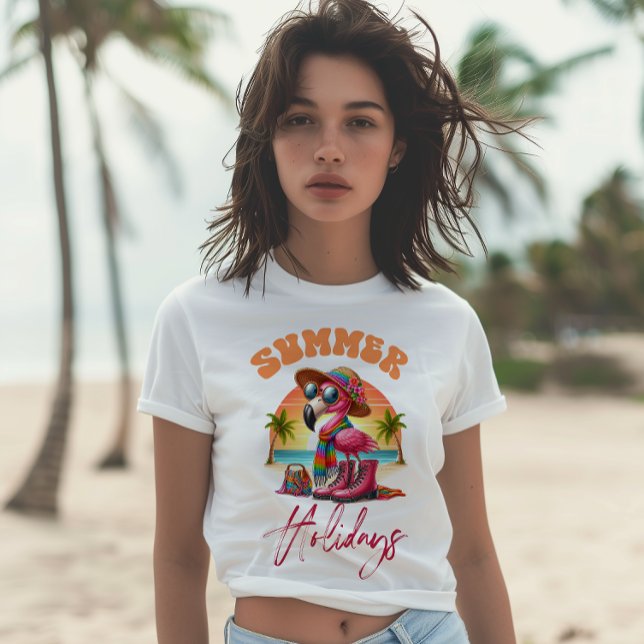 Summer Holidays Flamingo T-Shirt (Von Creator hochgeladen)